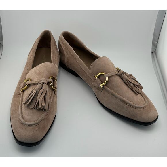 EUC -JEFFREY CAMPBELL Velvit In Taupe Suede Tassel Loafer Shoes‎ - Size 10 - Picture 4 of 9